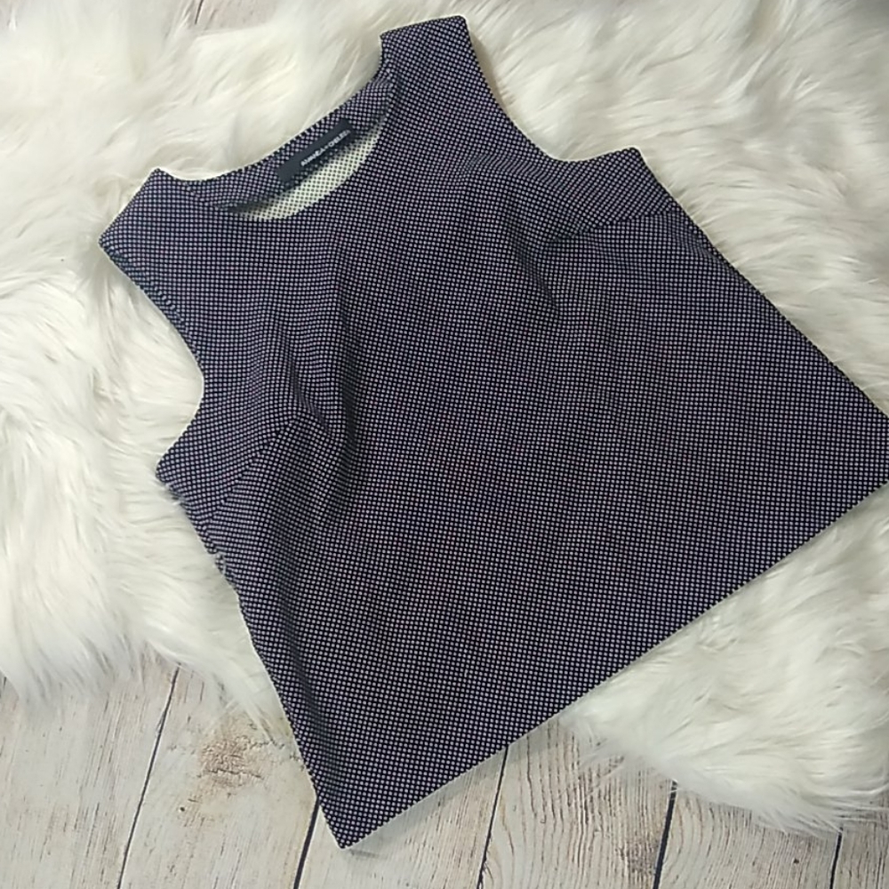 Amanda+Chelsea Sleeveless Blouse Black Polka Dot S